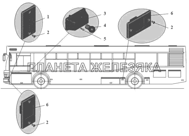 Установка повторителей указателей поворотов и боковых габаритных фонарей МАЗ-104 (2011)