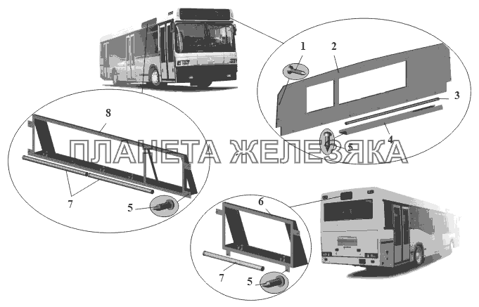 Установка осветителей маршрутных указателей 103-5300100-10 МАЗ-104 (2011)