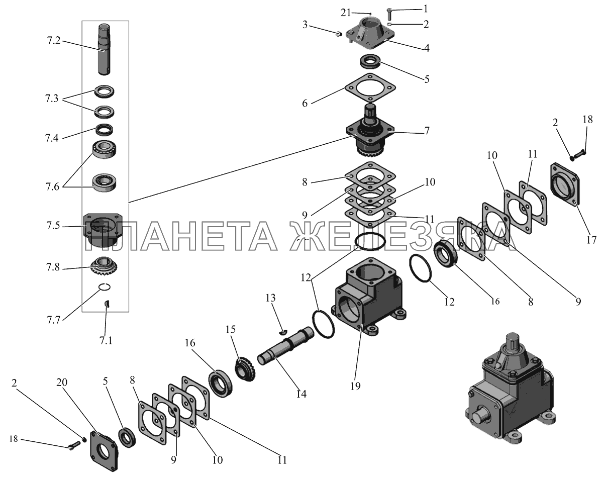 Редуктор угловой 104-3426010 МАЗ-105 (2011)