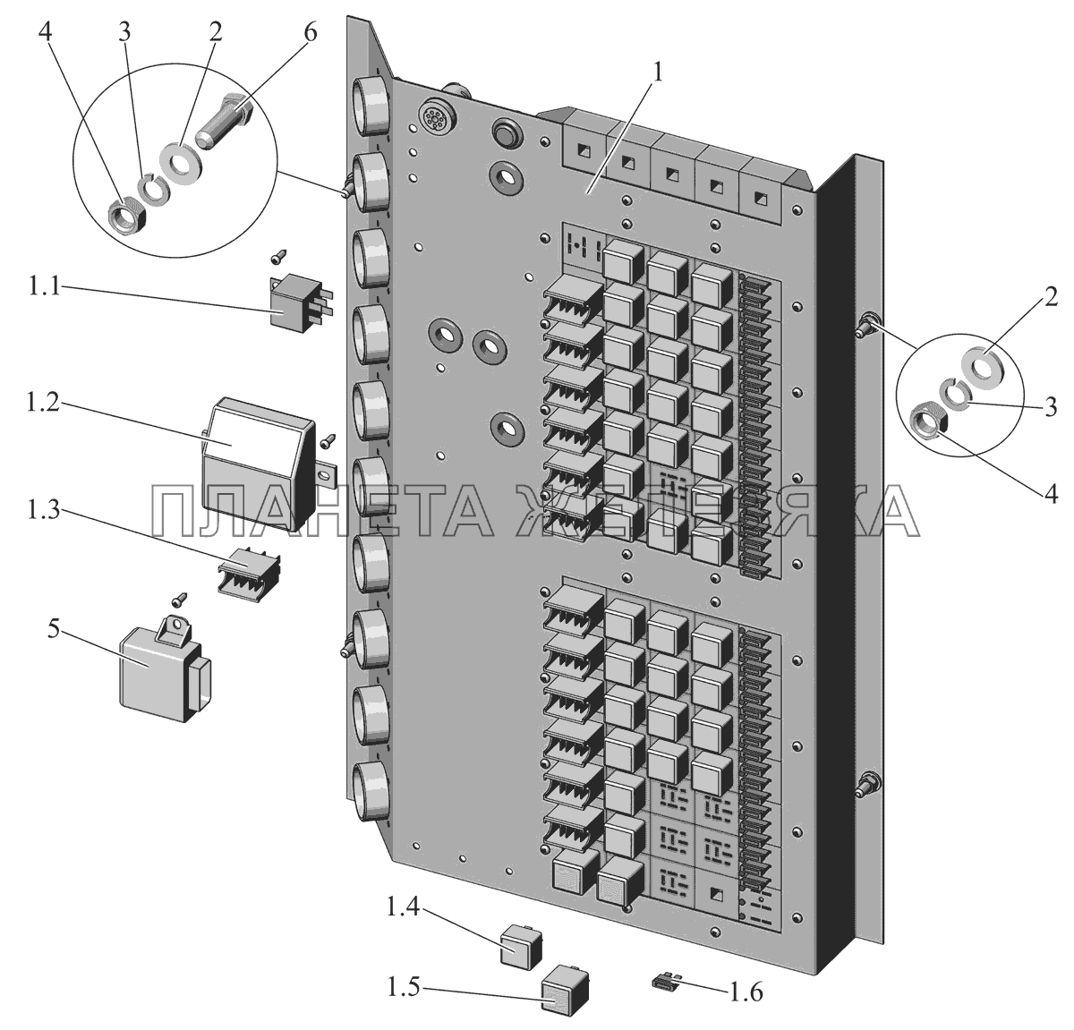 Установка блока коммутации 103-3700010 МАЗ-105 (2011)