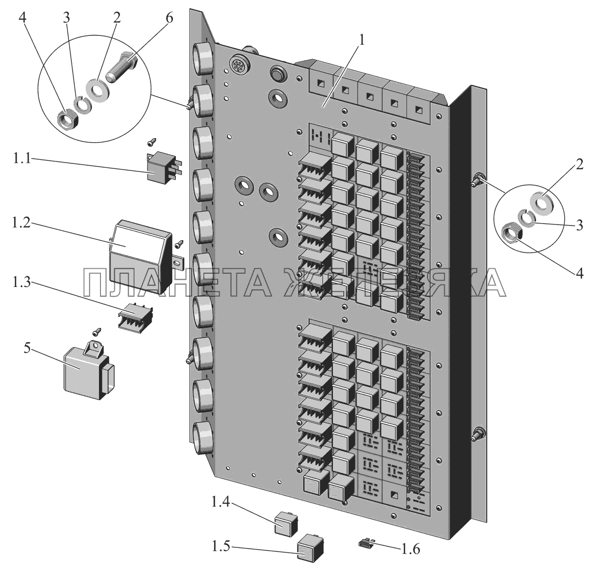 Установка блока коммутации 103-3700010 МАЗ-105 (2011)
