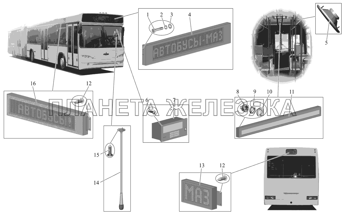 Установка информационной системы МАЗ-105 (2011)