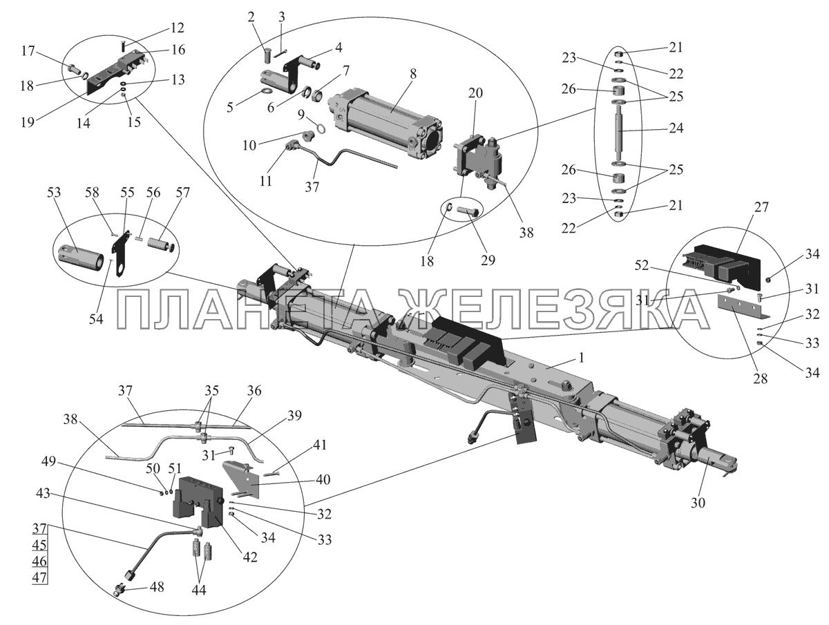 Привод дверей 103-6108200 МАЗ-107 (2011)