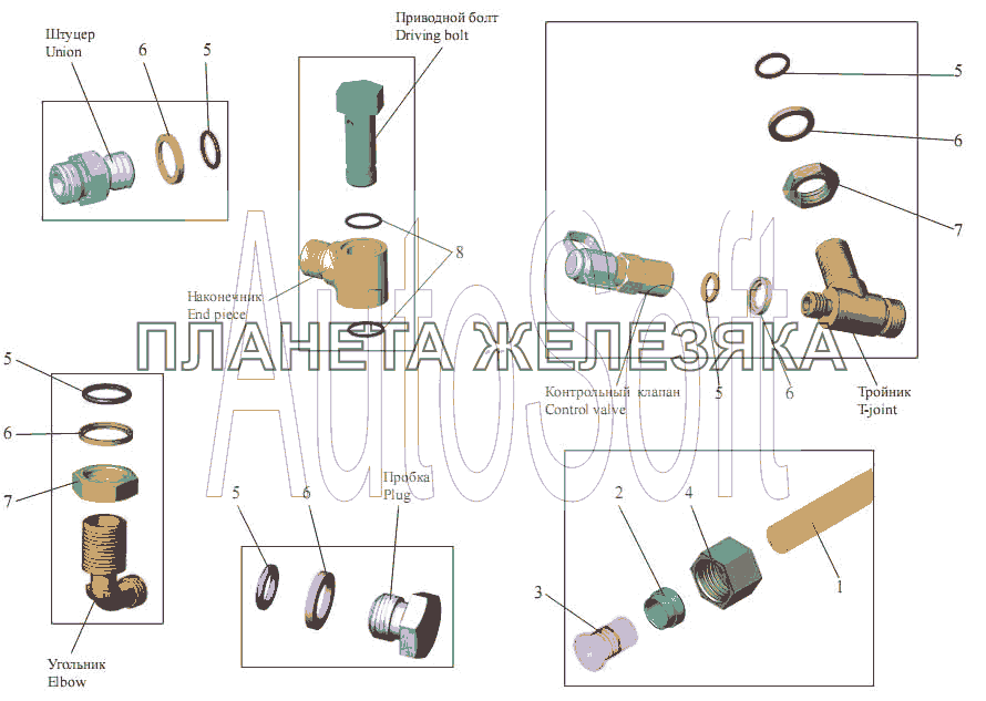 Аппаратура соединительная пластиковых трубопроводов МАЗ-203