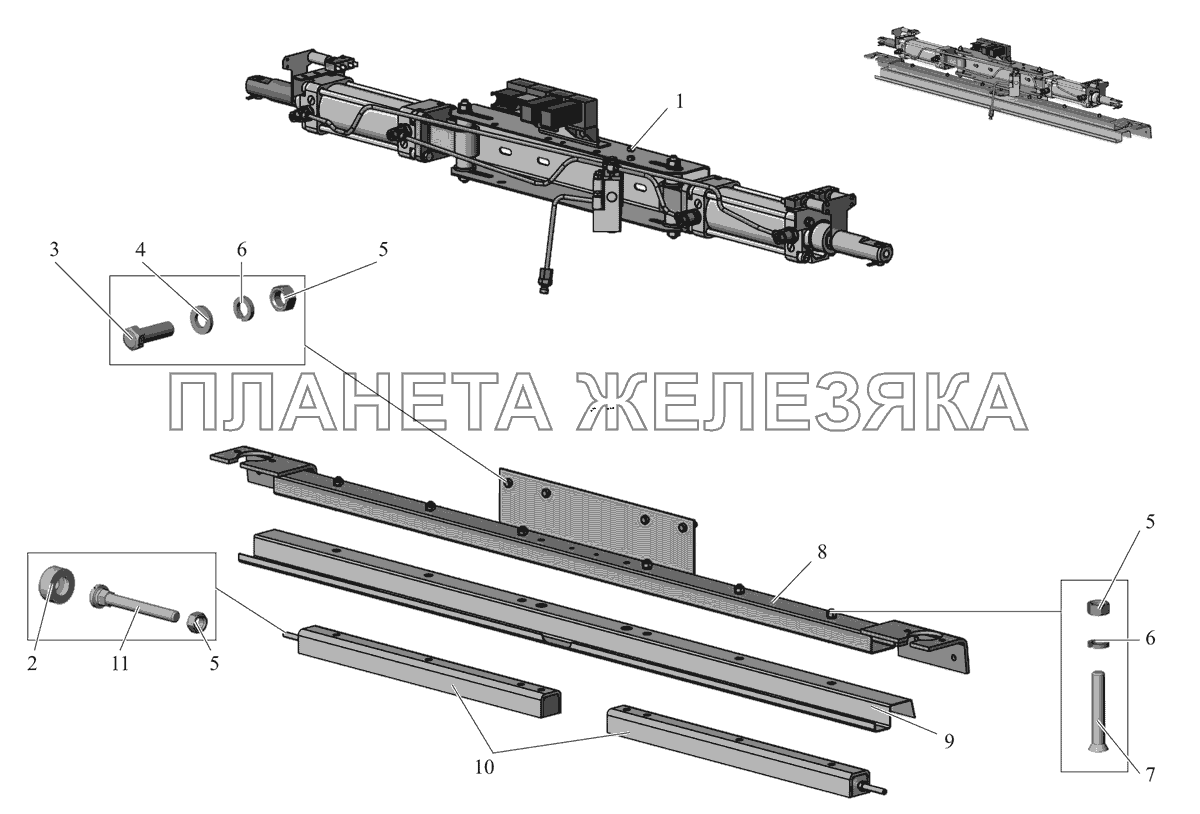 Механизм открывания дверей 203065-6208010 МАЗ-206/226