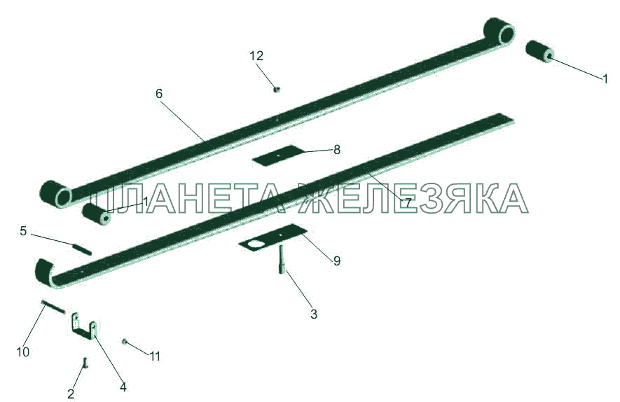 Рессора передняя МАЗ-256 (вариант)