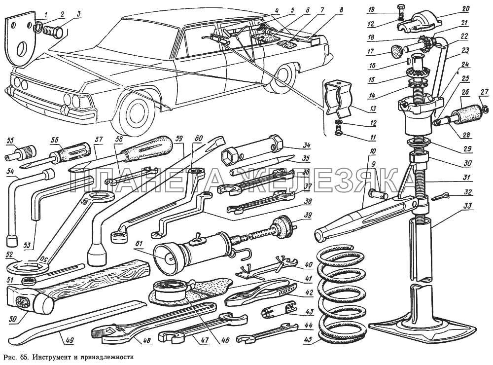 Инструмент и принадлежности ГАЗ-14 (Чайка)