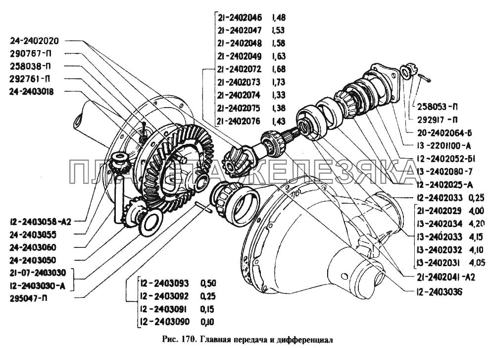 Главная передача и дифференциал ГАЗ-24