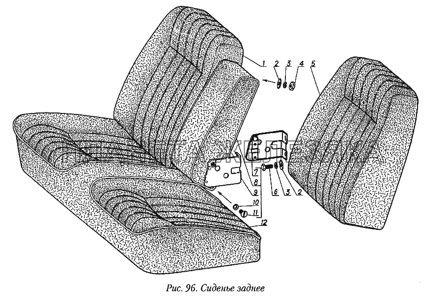 Сиденье заднее ГАЗ-31029