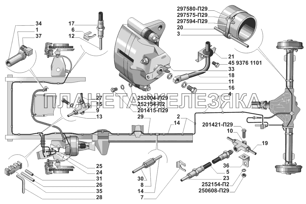 Установка гидропривода тормозов с АБС ГАЗ-3102, 3110 (дополнение)