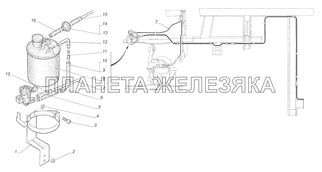Установка адсорбера ГАЗ-31105 (дополнение)
