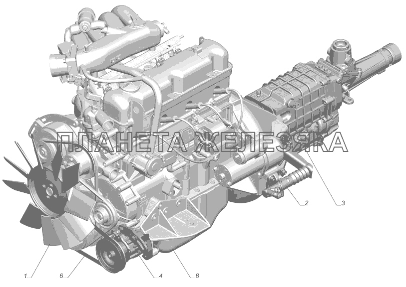 3302-1000252-30. Двигатель полностью укомплектованный ГАЗ-3302 (с двиг. УМЗ)