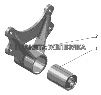 3302-2902442. Кронштейн передней рессоры-задний ГАЗ-3302 (с двиг. УМЗ)