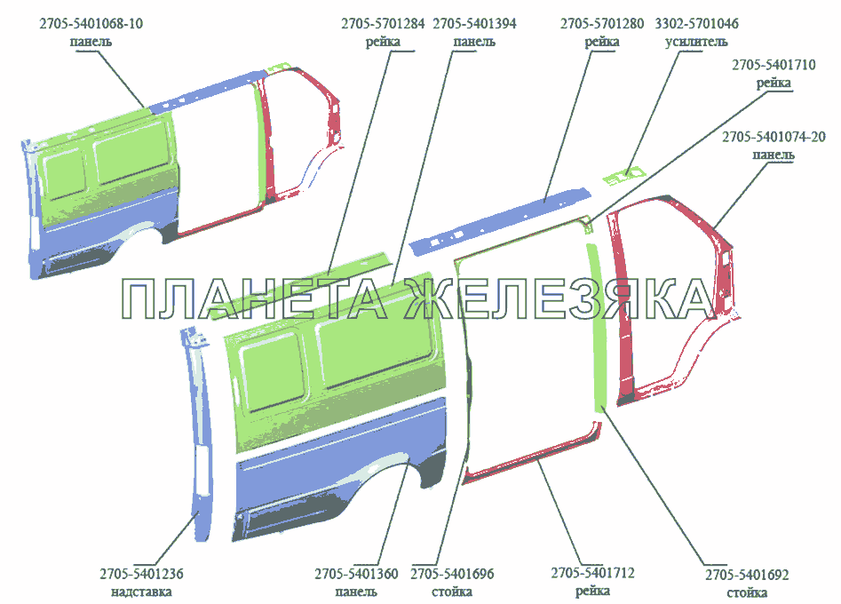 Панель ГАЗ-3302 (Кузовные дет.)