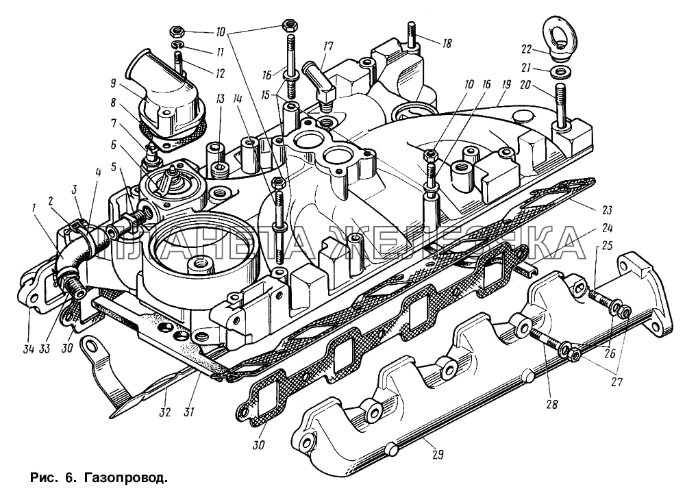 Газопровод ГАЗ-3307