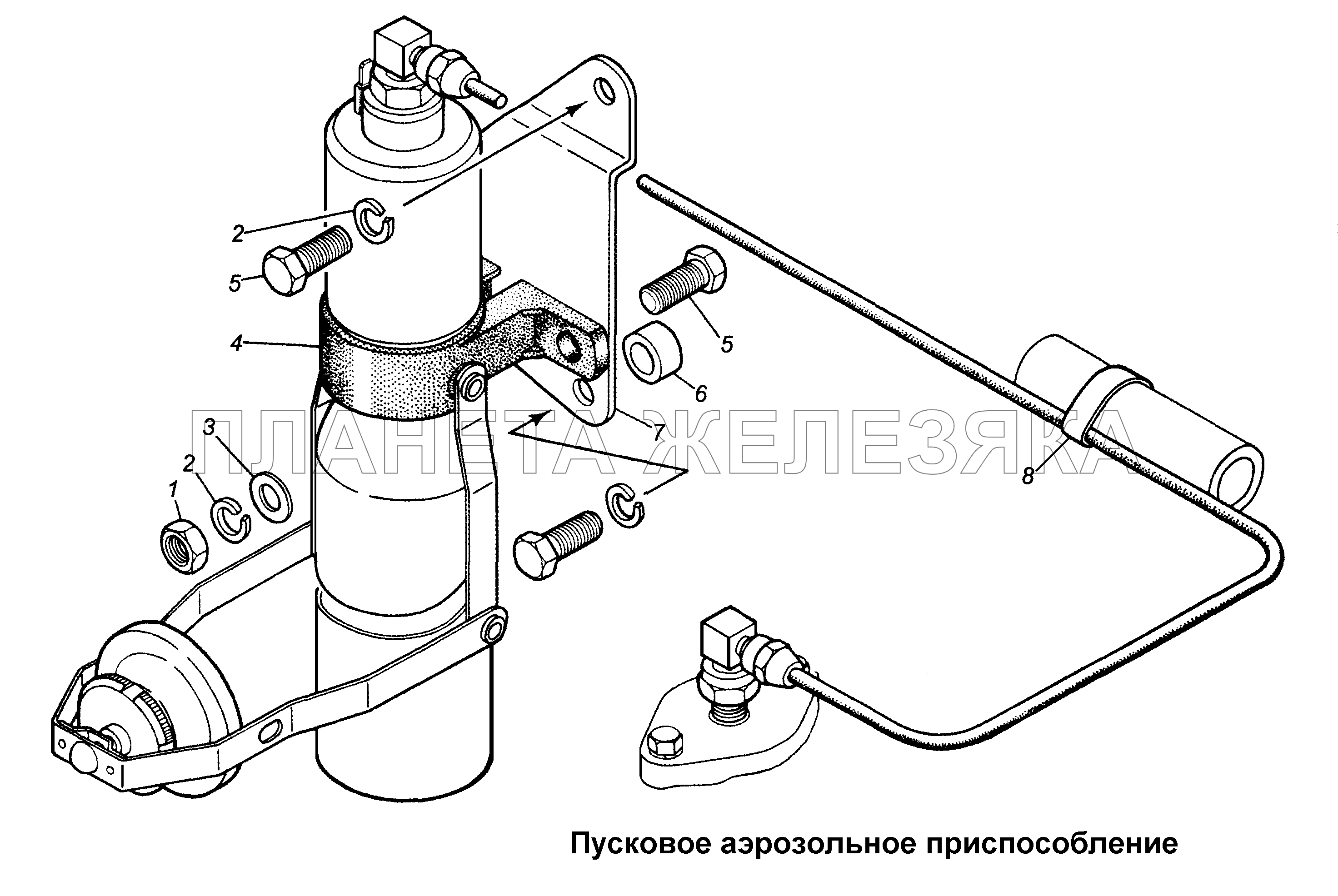 Пусковое аэрозольное приспособление ГАЗ-3308