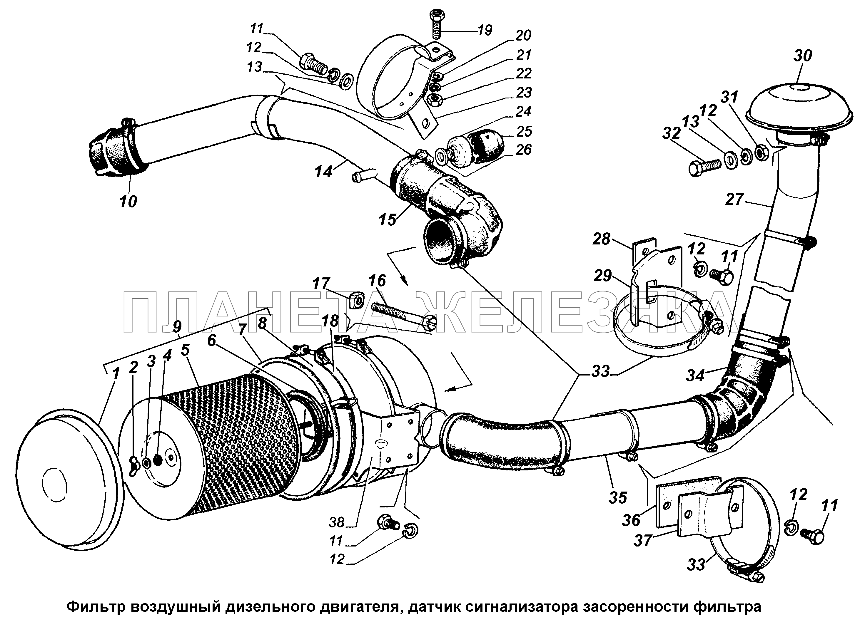 Фильтр воздушный дизельного двигателя ГАЗ-3308