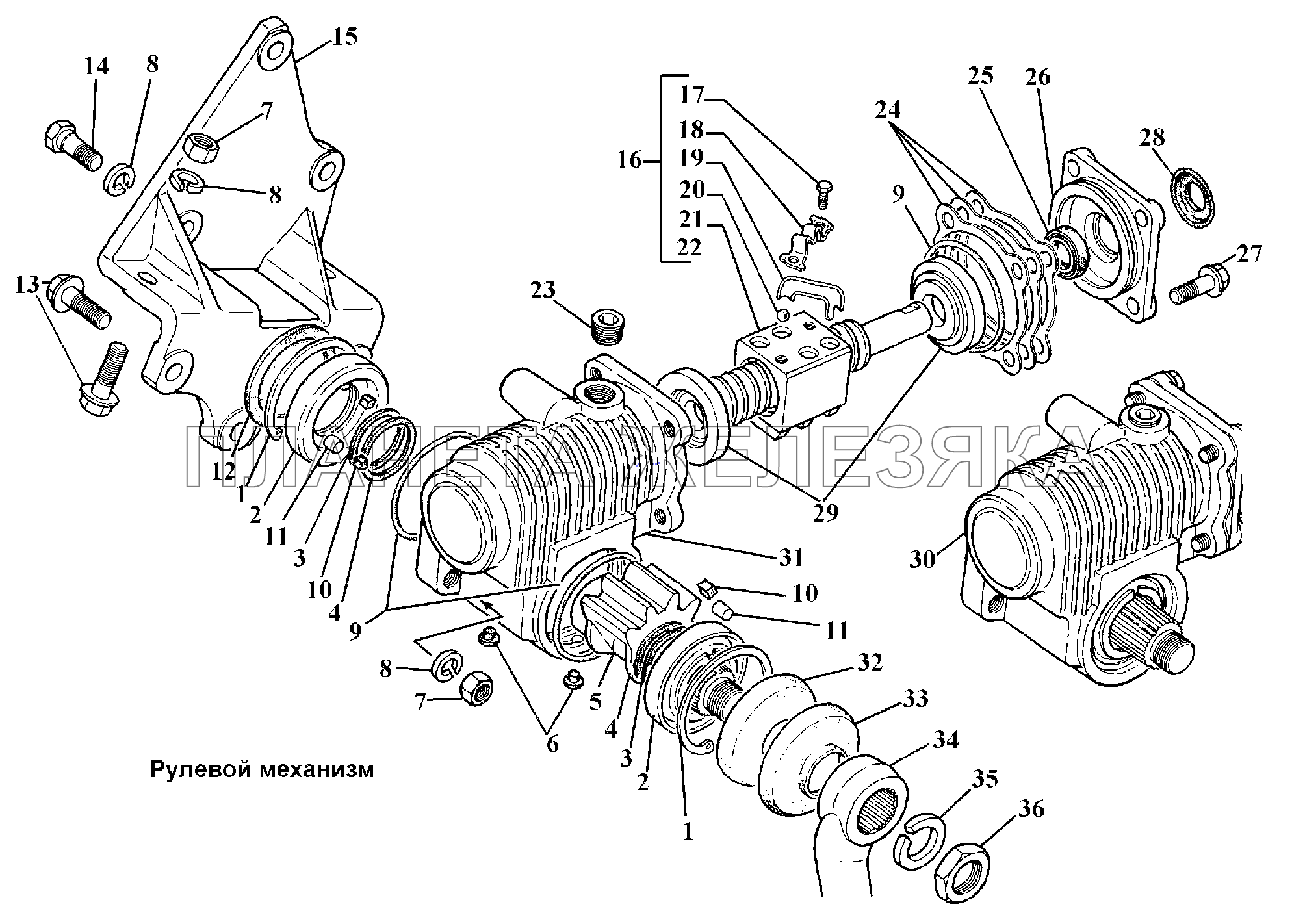 Рулевой механизм ГАЗ-3308