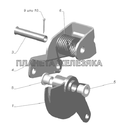 33081-1108029. Валик акселератора с кронштейном ГАЗ-33081