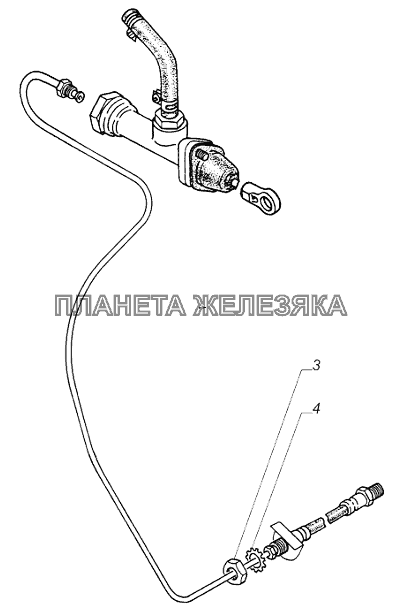3306-1602001. Установка привода сцепления и тормоза на автомобиле ГАЗ-33081