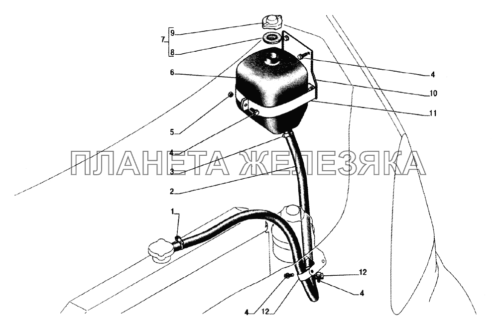 Расширительный бачок ГАЗ-33104 Валдай