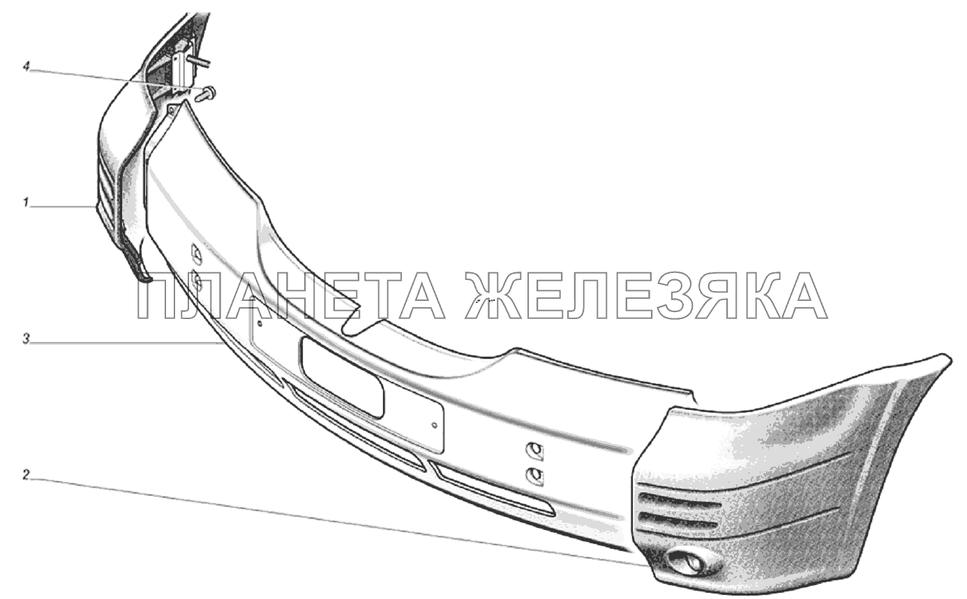 Панель переднего буфера ГАЗ-33104 