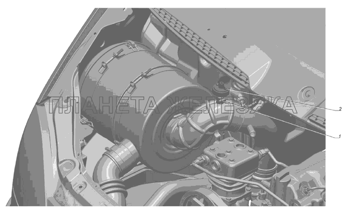 Установка датчика засоренности воздушного фильтра 33106-3839001 ГАЗ-33106 Евро 3