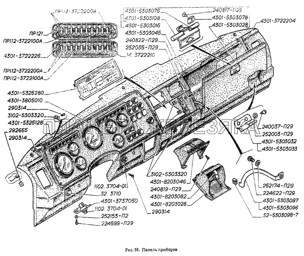 Панель приборов ГАЗ-4301