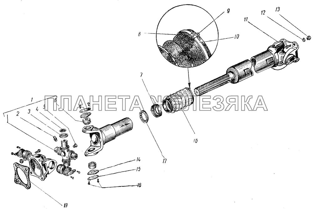 Карданный вал ГАЗ-51 (63, 93)