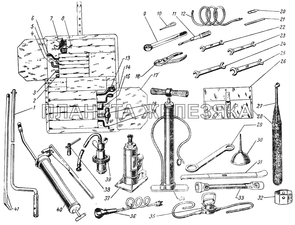 Шоферский инструмент ГАЗ-51 (63, 93)