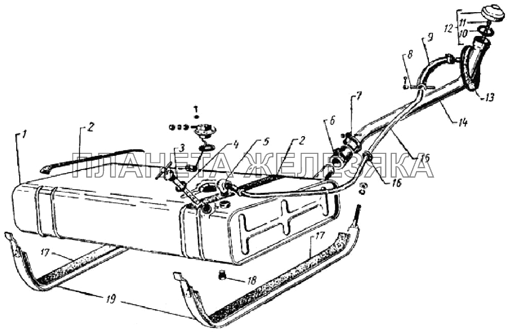 Бензиновый бак ГАЗ-69