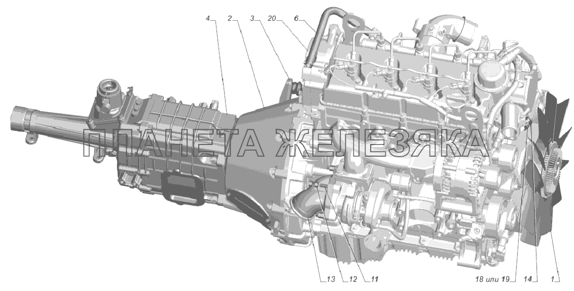 33027-1000300-30. Двигатель полностью укомплектованный ГАЗ-3302 (Cummins E-4)