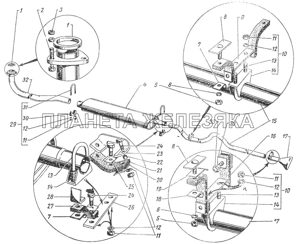 Глушитель ГАЗ-12 (ЗИМ)