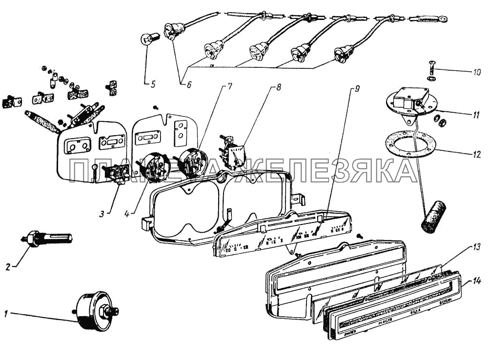 Комбинация приборов ГАЗ-12 (ЗИМ)