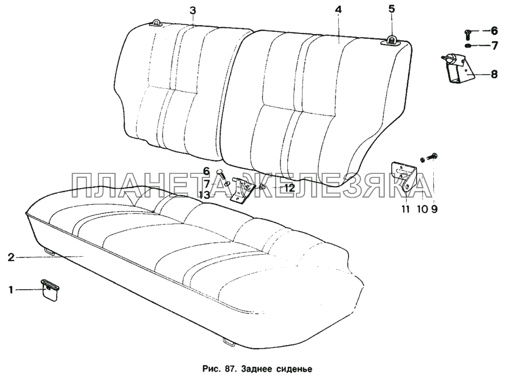 Заднее сиденье ИЖ 2126