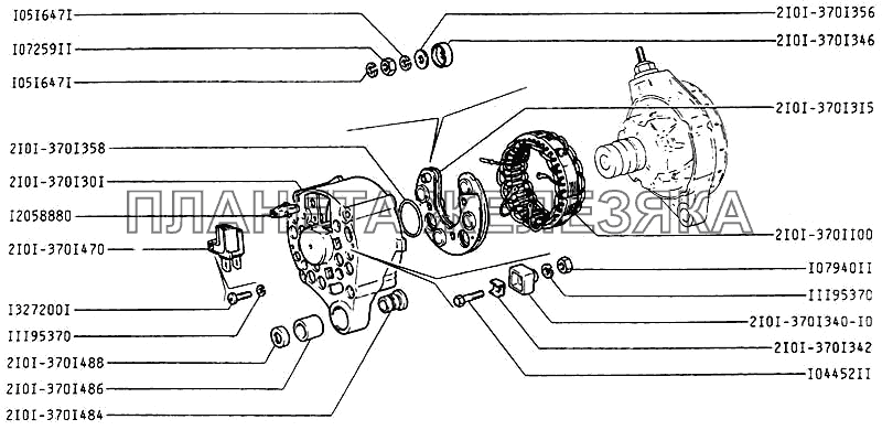 Статор с арматурой ИЖ 2126 с двигателем ВАЗ