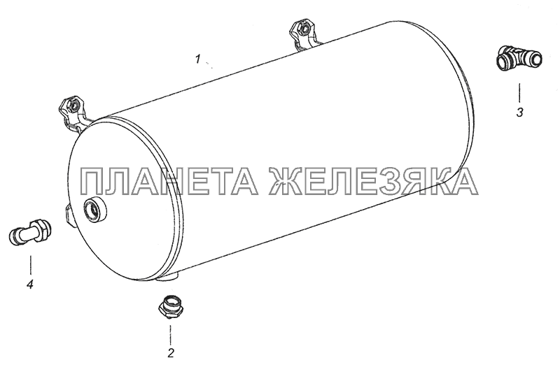 4308-3513008-34 Ресивер в сборе КамАЗ-4308 (Евро 4)