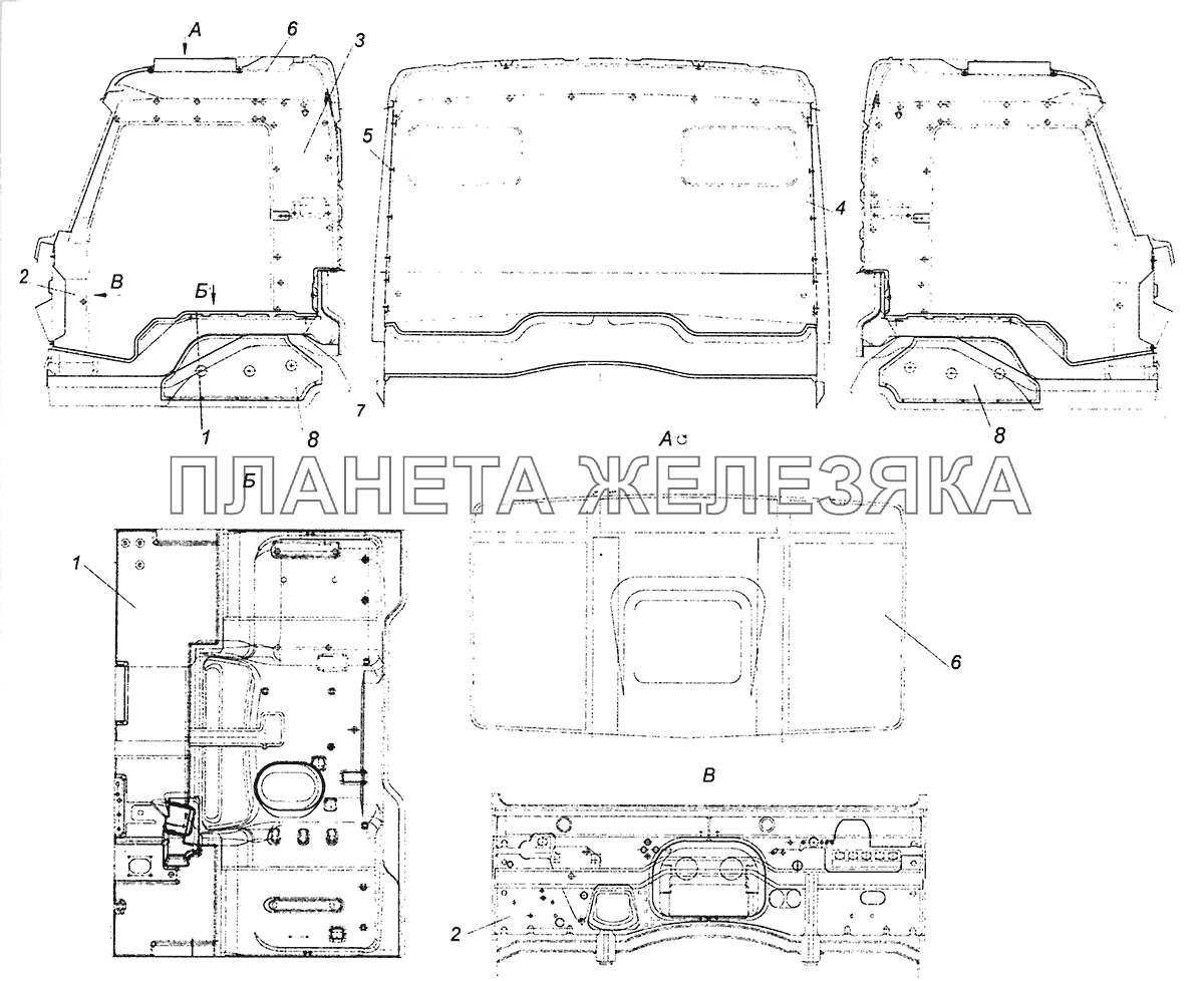 65222-5000100 Установка термошумоизоляции и обивки кабины КамАЗ-4308 (Евро 4)