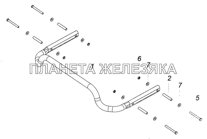 53205-5114250 Установка усилителя противоударного КамАЗ-4308 (Евро 4)