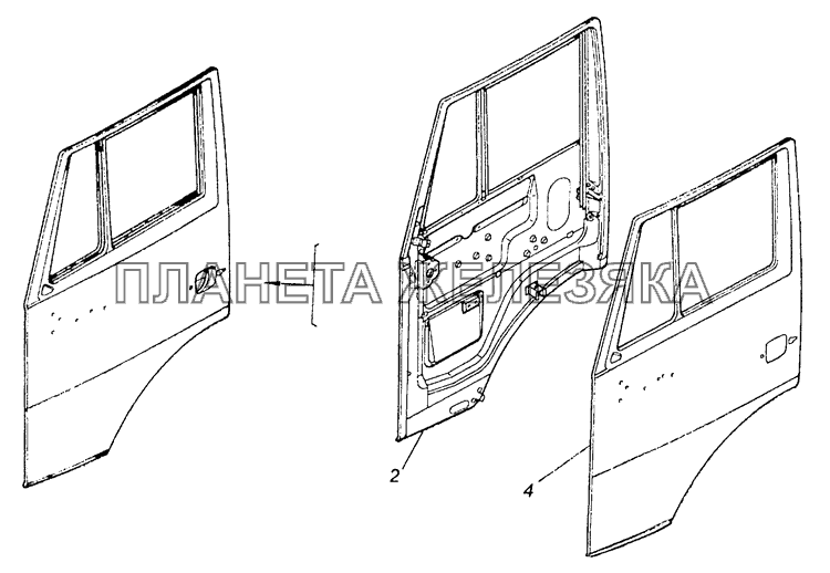 53205-6100015 Дверь левая КамАЗ-4308 (Евро 3)