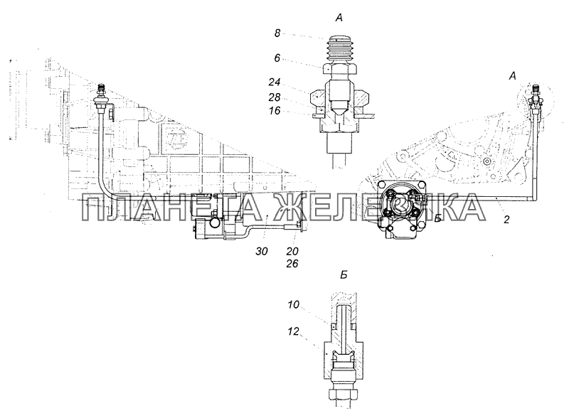 43255-1609509-10 Установка пневмогидравлического усилителя КамАЗ-4308 (Евро 3)