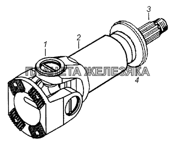 4308-2202017-28 Вал карданный с шарниром КамАЗ-4308 (Евро 3)