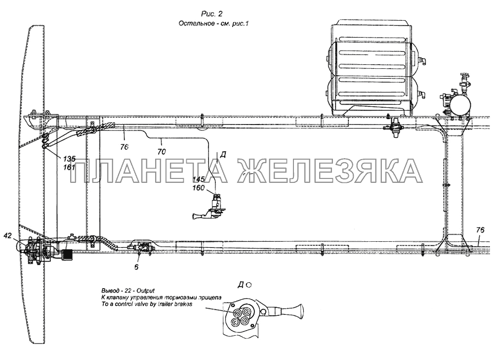 Установка пневмотормозов 4308-3500006 КамАЗ-4308