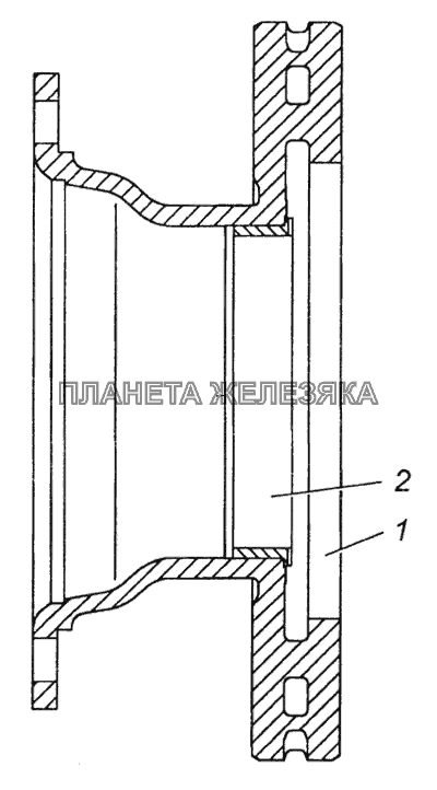 Диск тормоза с ротором в сборе Э4308-3502071 КамАЗ-4308