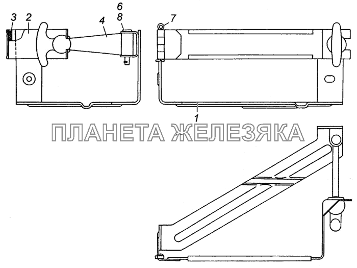 Рамка крепления омывателя в сборе 53205-5208400 КамАЗ-4308