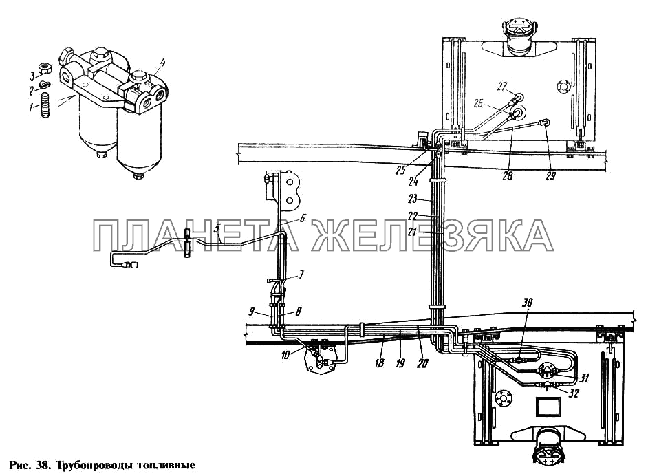 Трубопроводы топливные КамАЗ-4310