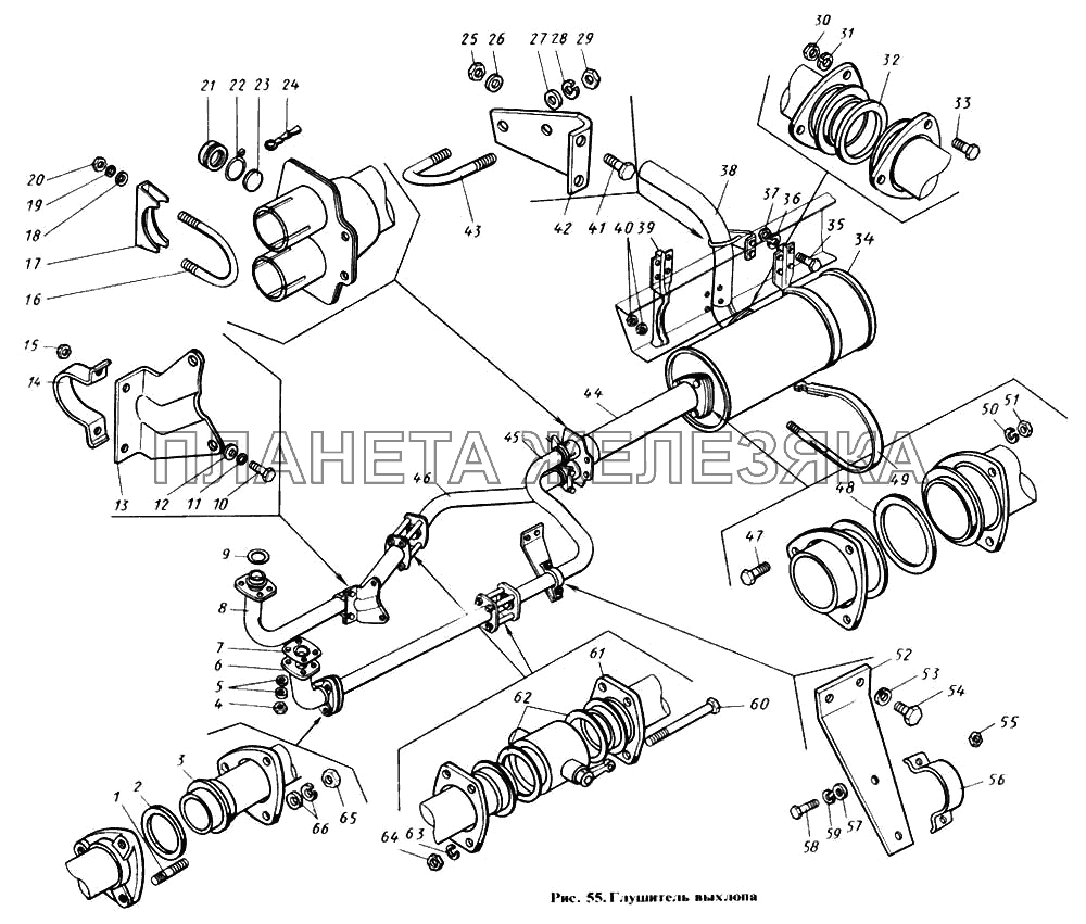 Глушитель выхлопа КамАЗ-4310