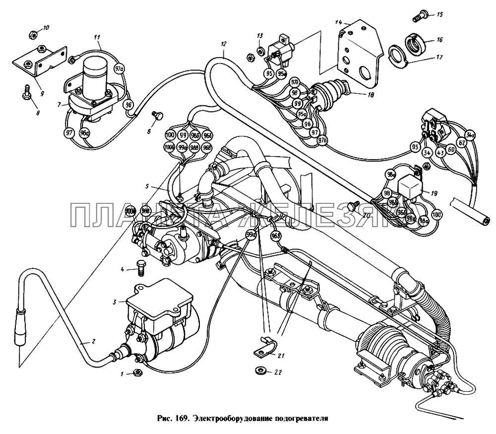 Электрооборудование подогревателя КамАЗ-4310