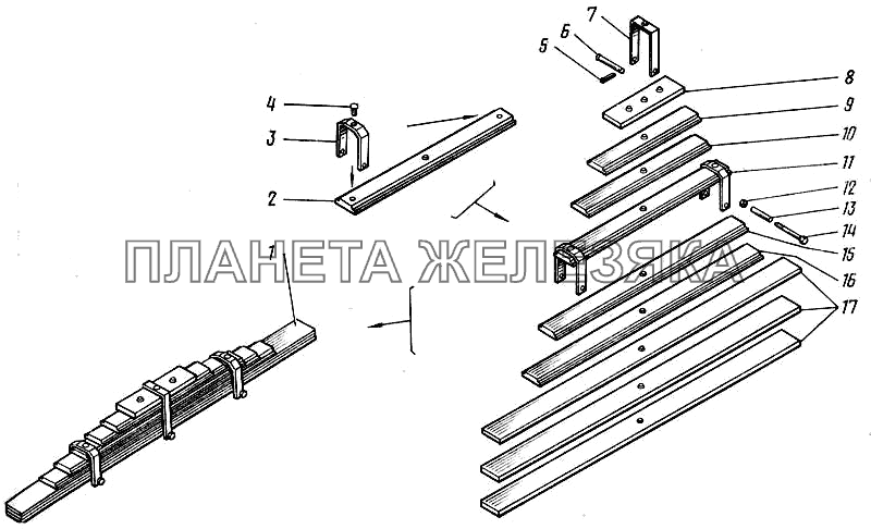 Рессора задняя 5320-2912007-10 КамАЗ-43101