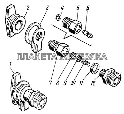 Клапан контрольного вывода в сборе 100-3515310 КамАЗ-43101